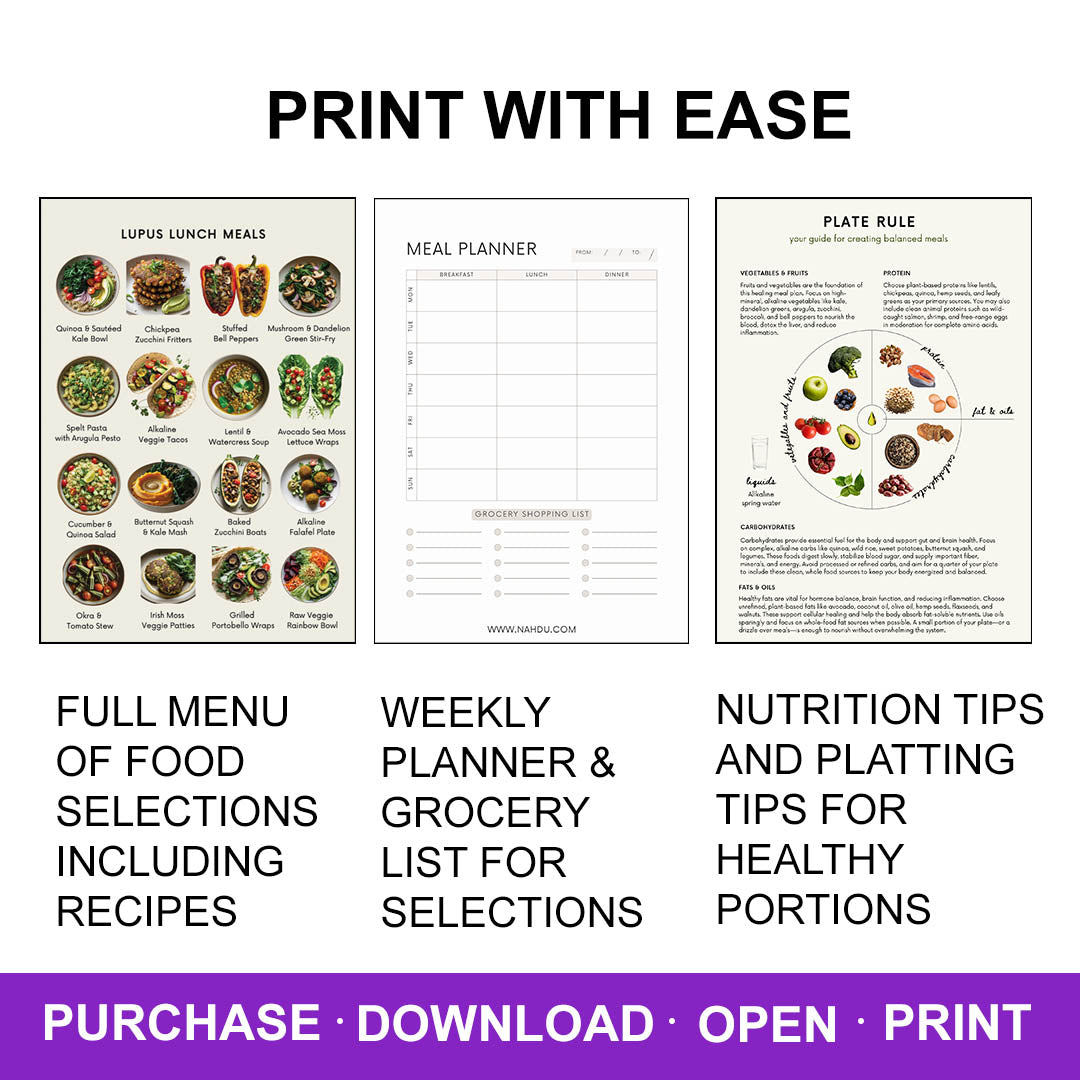 Lupus Healing Meal Plan - Call Me Nahdu Store