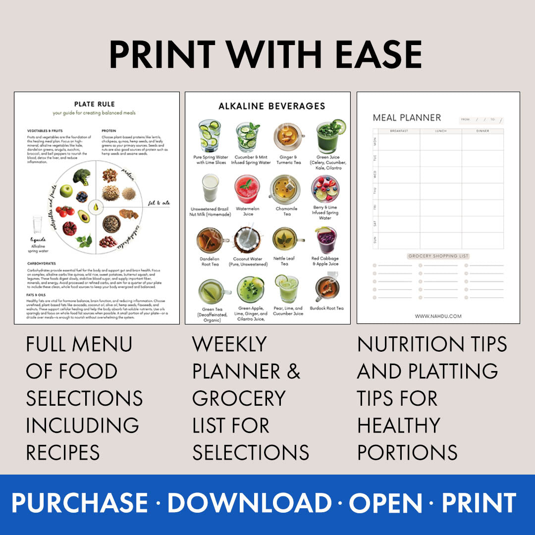 Alkaline Superfood Meal Plan - Call Me Nahdu Store
